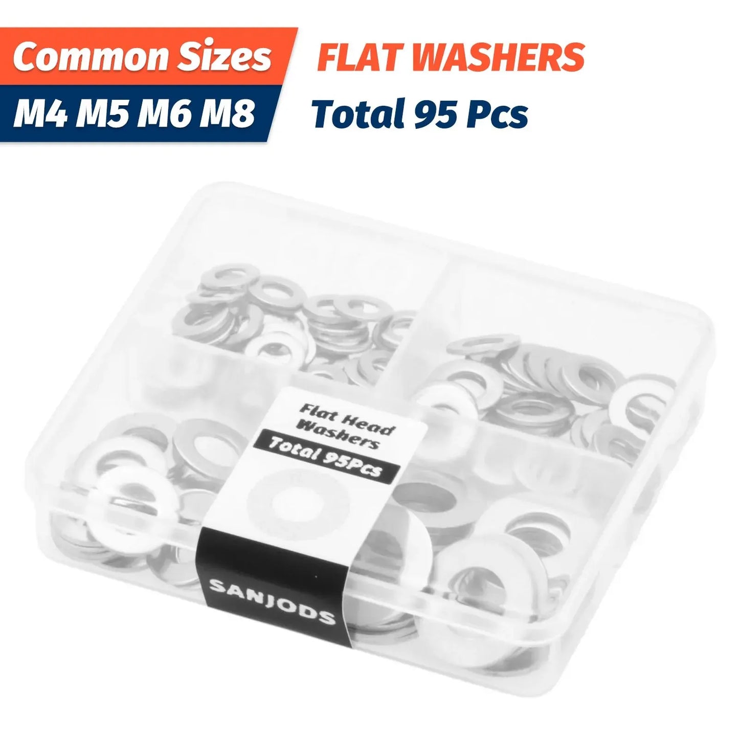 Stainless Steel Lock and Flat Washer Assortment Kit