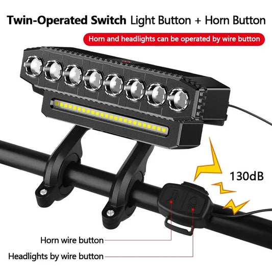 USB Rechargeable LED Bicycle Front Light