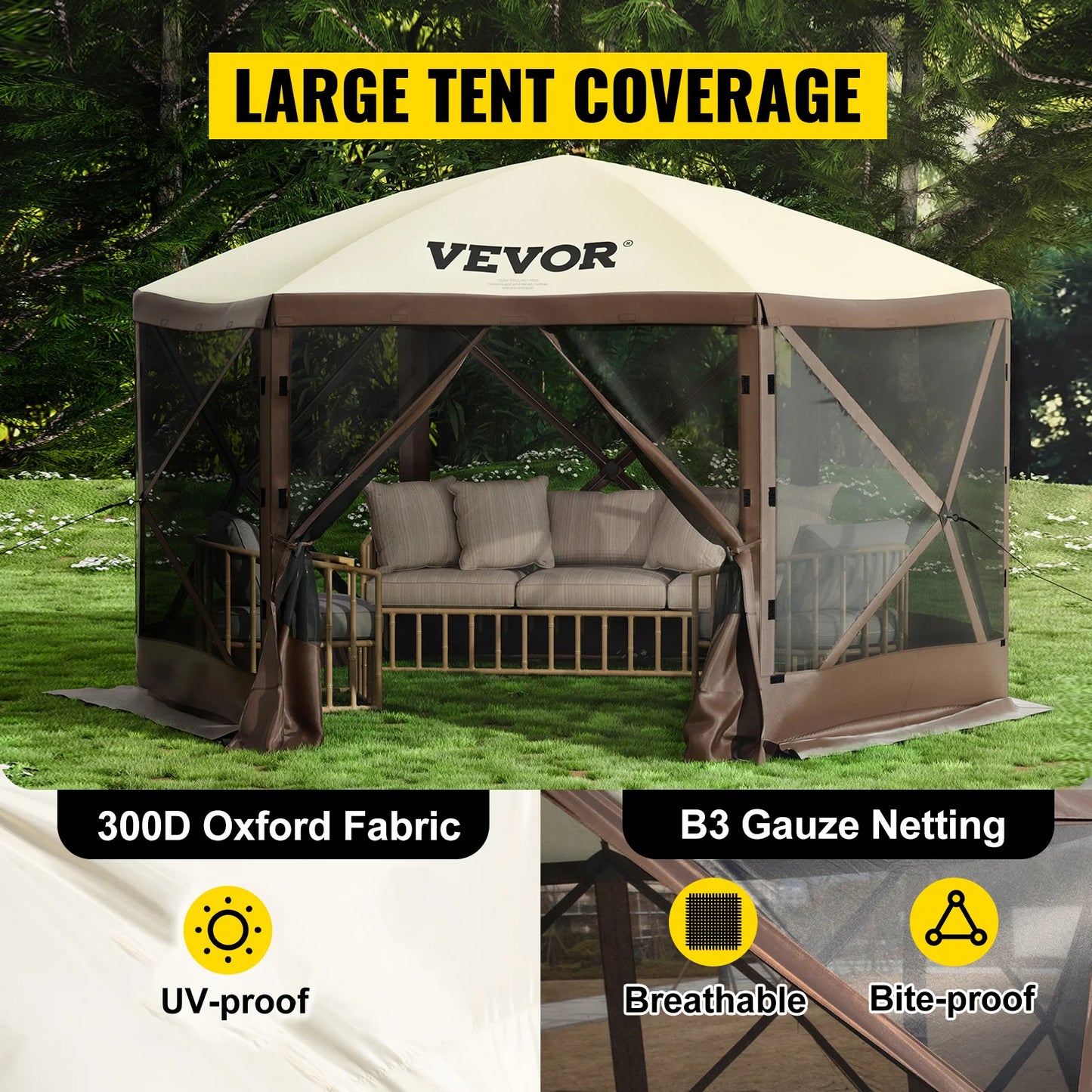 SucceBuy Pop-up Camping Gazebo