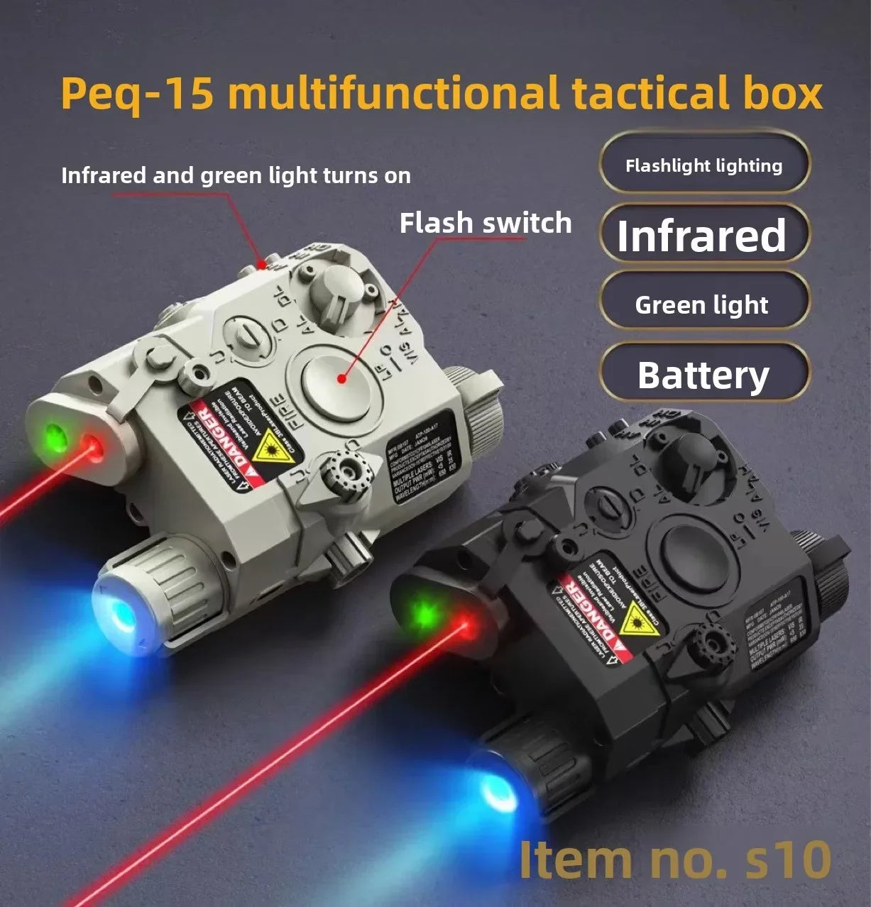 Multi-Functional Laser Box Flashlight: Fits 20mm Rail