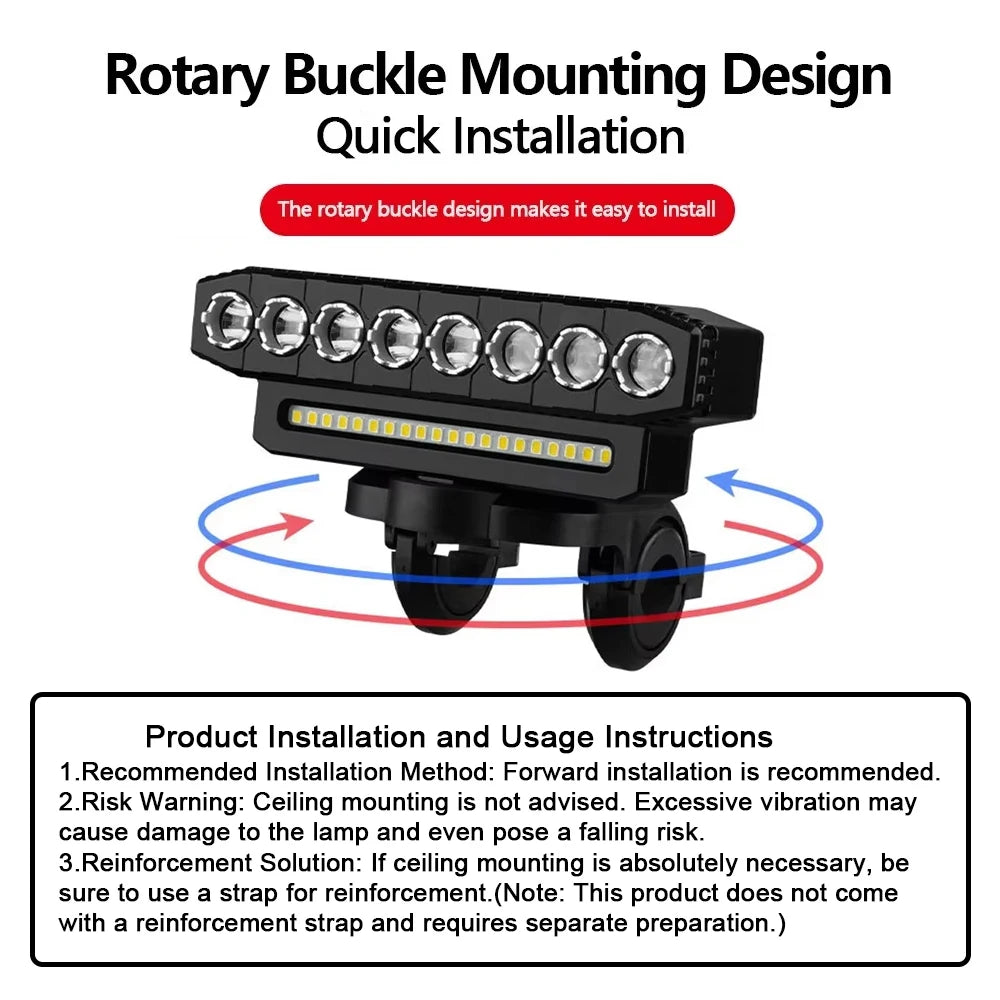 USB Rechargeable LED Bicycle Front Light