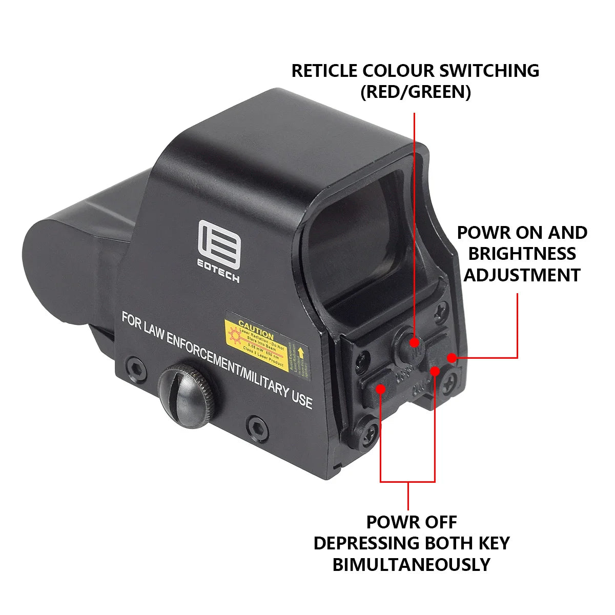 Tactical Red Dot Holographic Sight Ecotech Scope