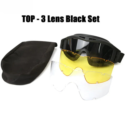 Airsoft 3 Lens Tactical Goggles