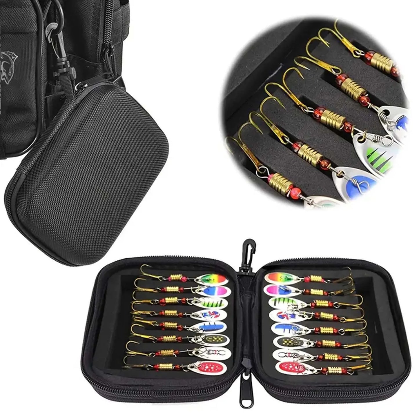 16Pcs Spinner Lure Fishing Set