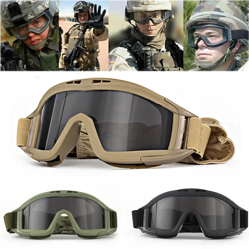 Airsoft 3 Lens Tactical Goggles
