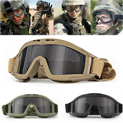 Airsoft 3 Lens Tactical Goggles